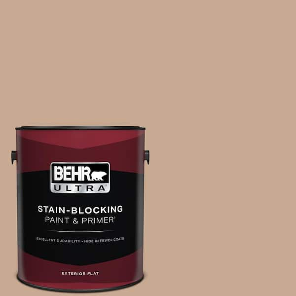 BEHR ULTRA 1 gal. #ECC-42-1 Fox Hill Flat Exterior Paint & Primer