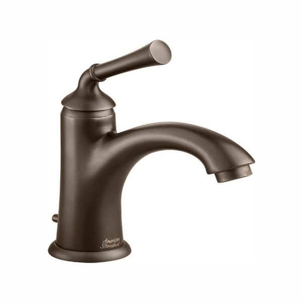 American Standard Portsmouth Monoblock Single Hole Single Handle Mid-Arc Bathroom Faucet in Oil Rubbed Bronze with Speed Connect Drain