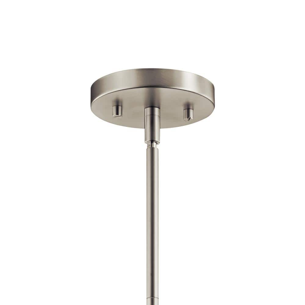 Crosby 10.75" Clear Glass Brushed Nickel Mini Pendant Light