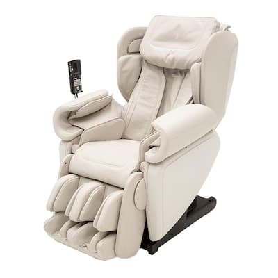 Kagra White Modern Synthetic Leather Premium Super Stretch 4D Massage Chair