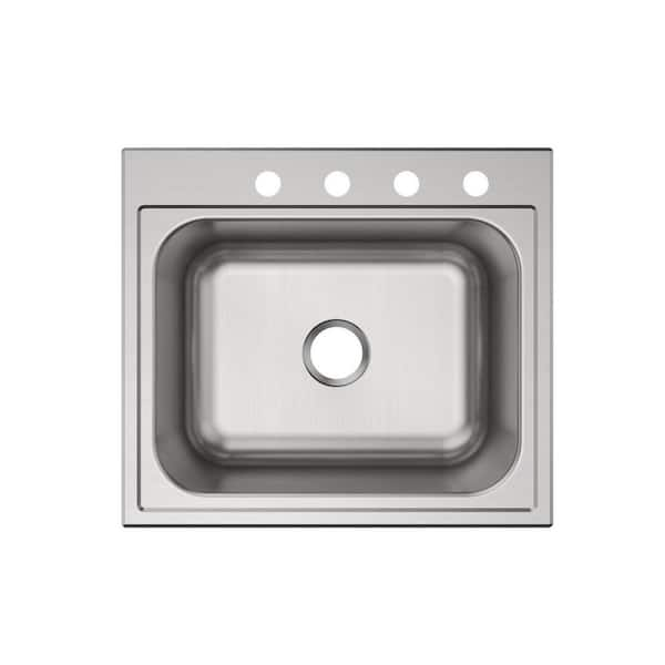 Elkay Parkway 25 in. Drop-in Single Bowl 20-Gauge Stainless Steel Kitchen Sink Only