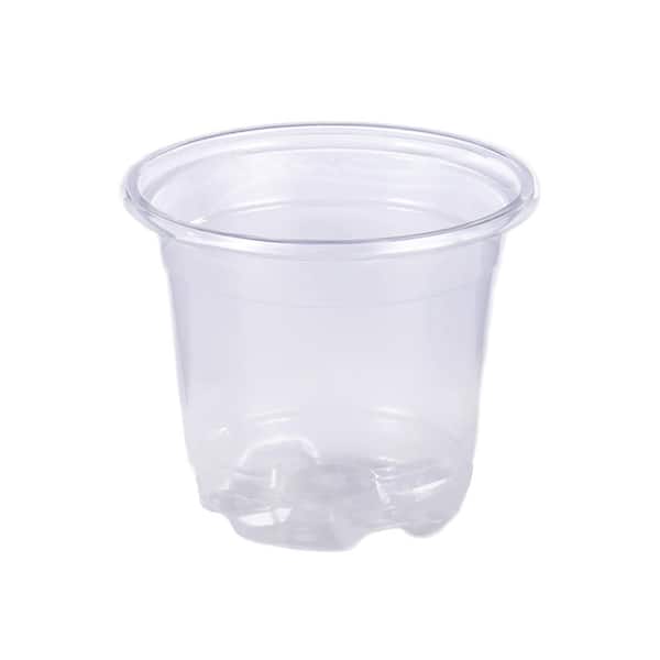 Agfabric 3.5 in./4 in./5 in. Plant Pots Small Plastic Plants Nursery Pot/Pots Seedlings Flower Plant Container Clear (30-Pack)
