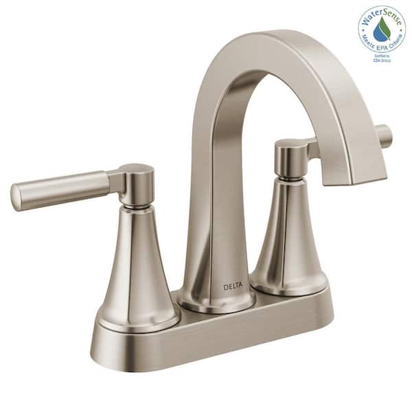 Delta Lorna 4 in. Centerset Double Handle Bathroom Faucet with