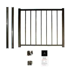 40 in. x 36 in. Bronze Powder Coated Aluminum Preassembled Deck Gate Kit