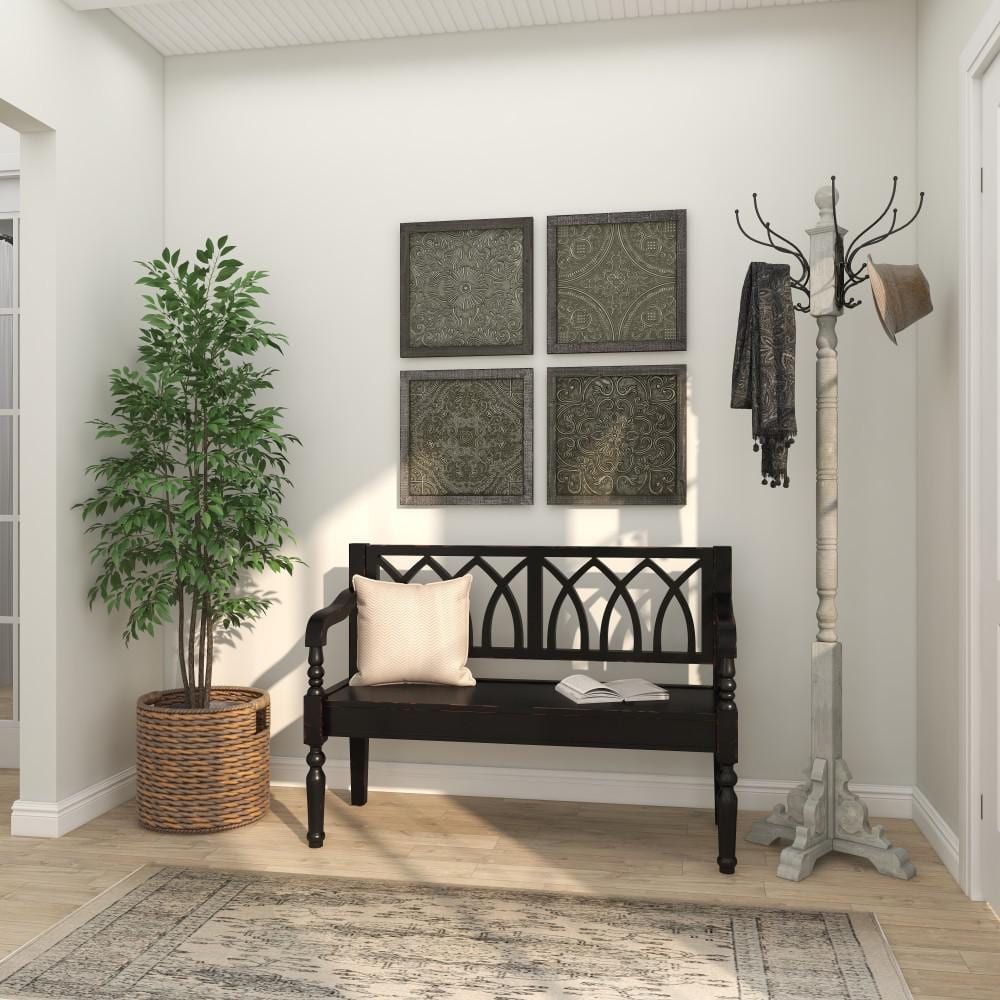 Rustic Freestanding Coat Rack Gray - Olivia & May: Hat Stand, No Assembly Required