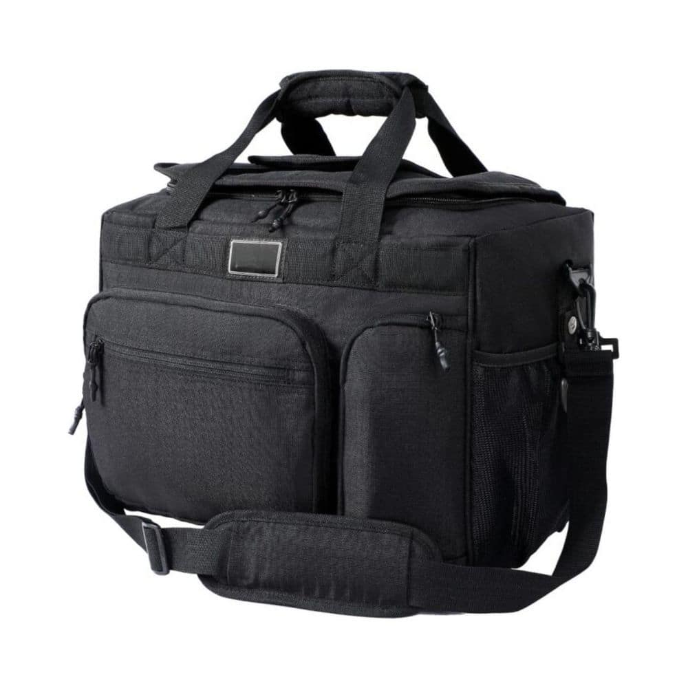 30 qt. Leakproof Soft-Side Cooler Black with Bottle Opener for Camping Beach BBQ Grocery Golf 45-Can Capacity