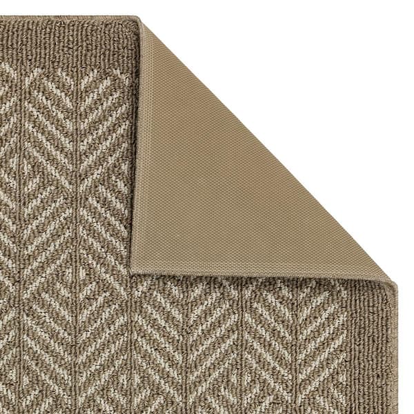 Mohawk Home Aspen Border Beige/Starch 2 ft. x 6 ft. Machine