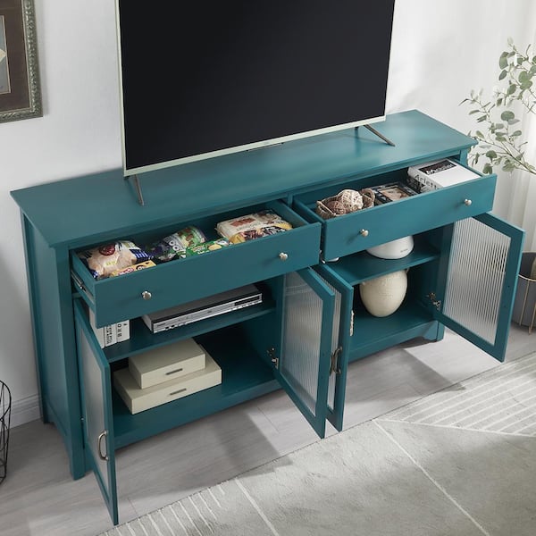 5x Desktop Full Set Storage Drawer | Mix and Match Wood Organizer Table Top  Cabinet Teal