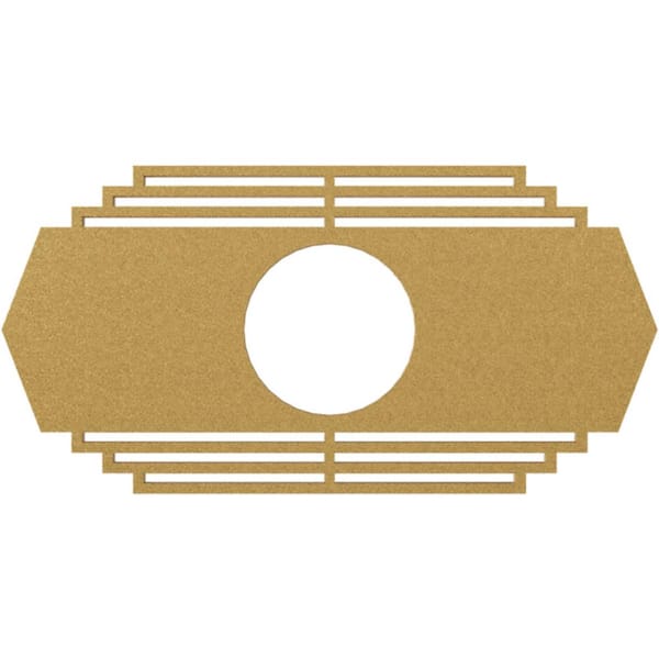 Ekena Millwork 22 in. W x 11 in. H x 5 3/4 in. ID x 3/4 in. P Chrysler Architectural Grade PVC Pierced Ceiling Medallion
