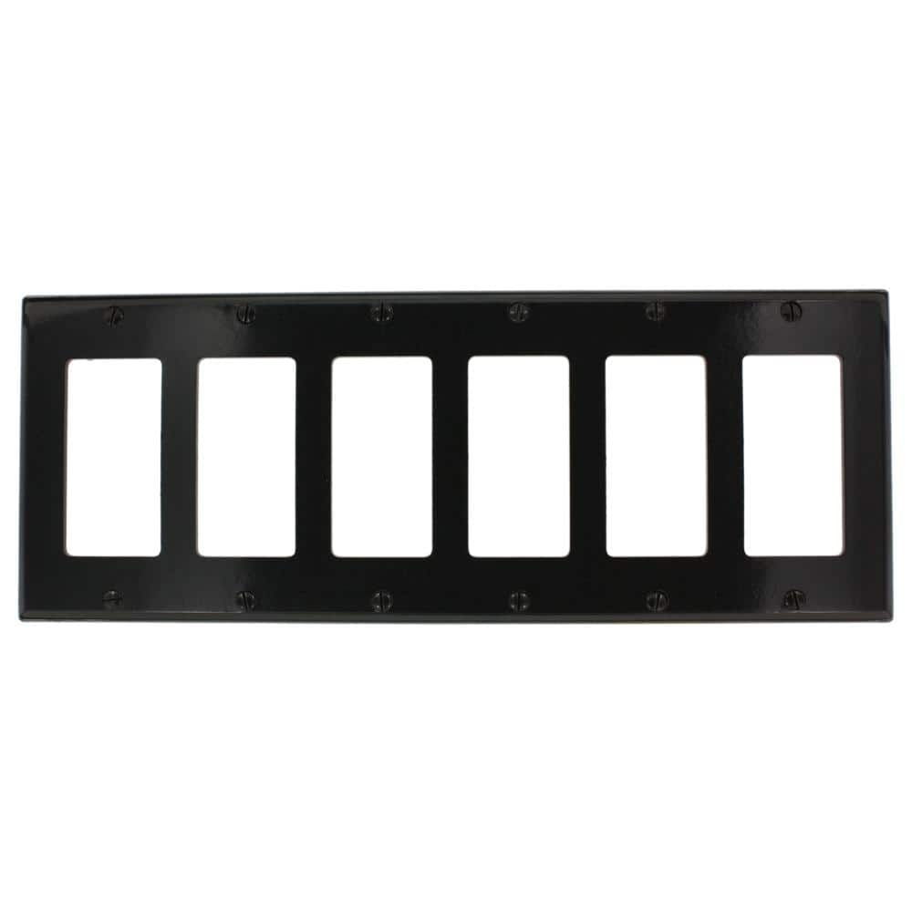 6-Gang Black Decora/Rocker Plastic Standard Wall Plate (1-Pack) 80436-E price history on PriceWatchPro