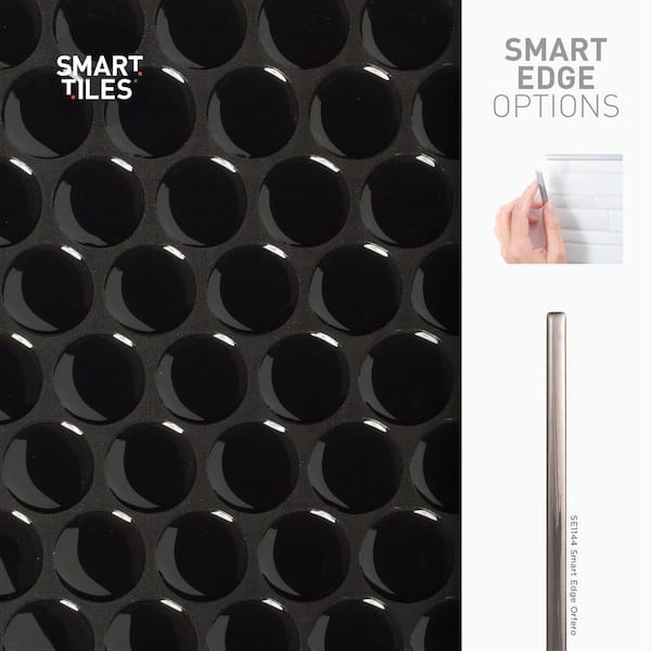 Smart Tiles Smart Panel Stainless 8-in x 32-in Metallic Stainless Steel Peel  and Stick Wall Tile (1.75-sq. ft/ Carton) in the Tile department at