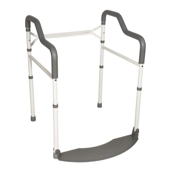 Wonder Toilet Safety Rails, 26 in. x 26 in. Adjustable Fit for Any Toilet Seat, Safety Frame with Padded Grips in White