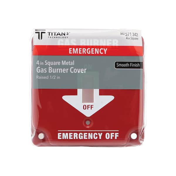 Unbranded - 2-Gang Red (1 Toggle) Emergency Gas Burner Wall Plate