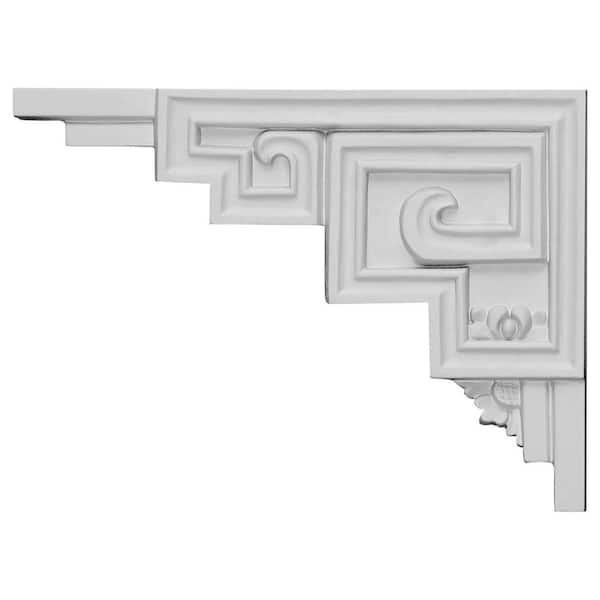 Ekena Millwork 1/2 in. x 9 in. x 6-1/2 in. Polyurethane Left Eris Stair Bracket Moulding