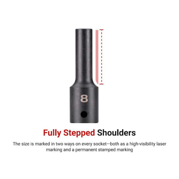 TEKTON 1/2 in. Drive x 21 mm Deep 6-Point Impact Socket SID23121