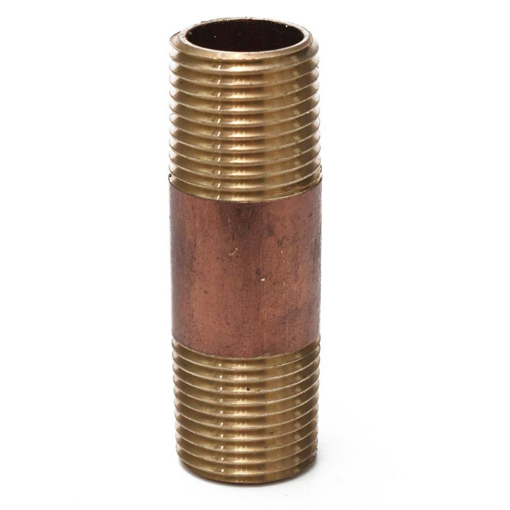 1/2 in. x 2-1/2 in. Brass MIP Nipple Fitting (5-Pack) price history on PriceWatchPro