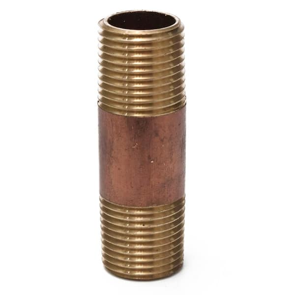 LTWFITTING 1/2 in. x 2-1/2 in. Brass MIP Nipple Fitting (5-Pack)