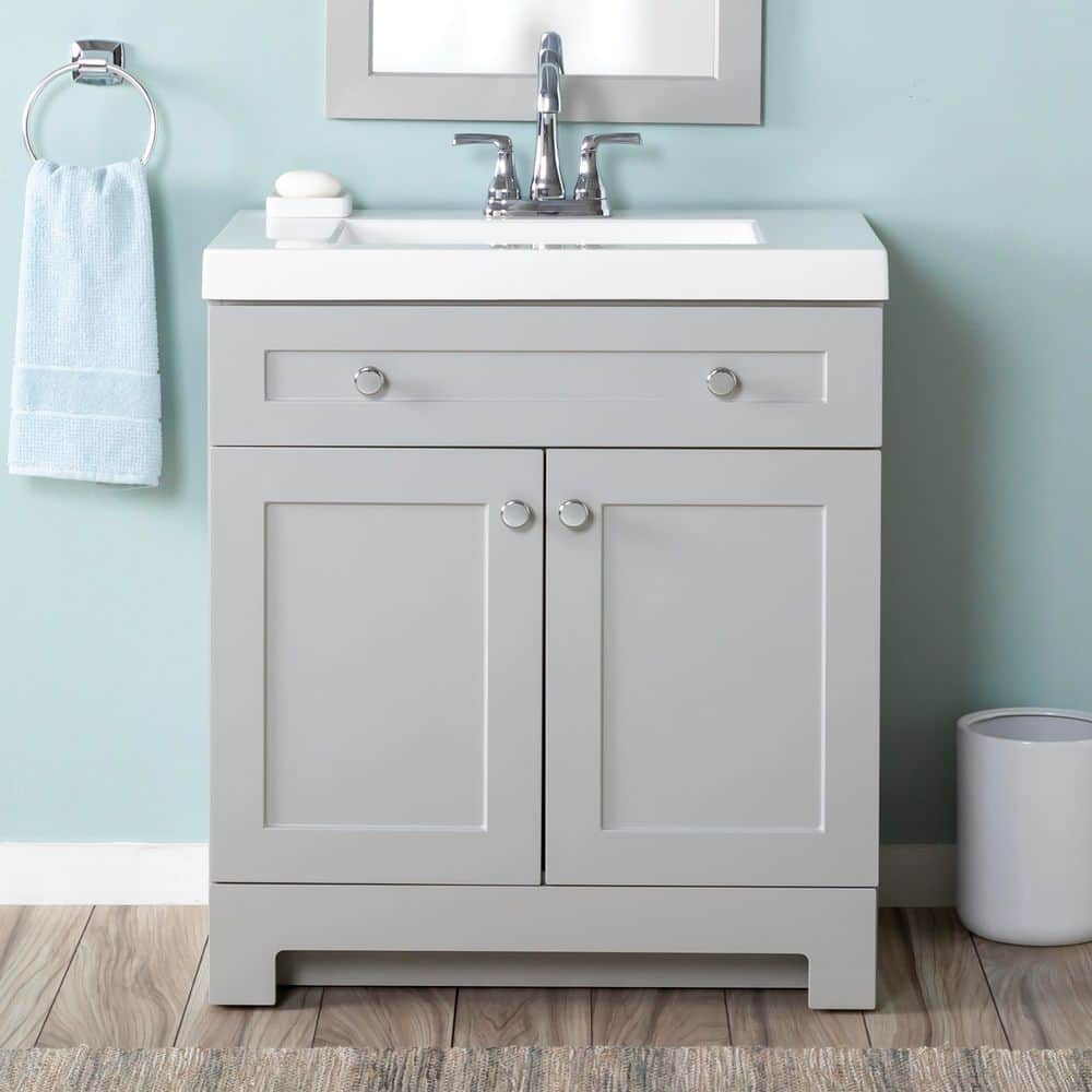 Glacier Bay Everdean 31 in. Single Sink Pearl Gray Bath