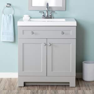 Glacier Bay Everdean 25 in. Single Sink Pearl Gray Bath