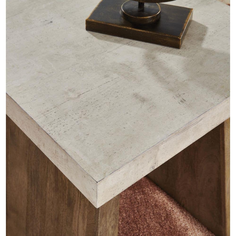 Brendalhouse 22 in. Light Brown Square MDF End Table - thumbnail 10