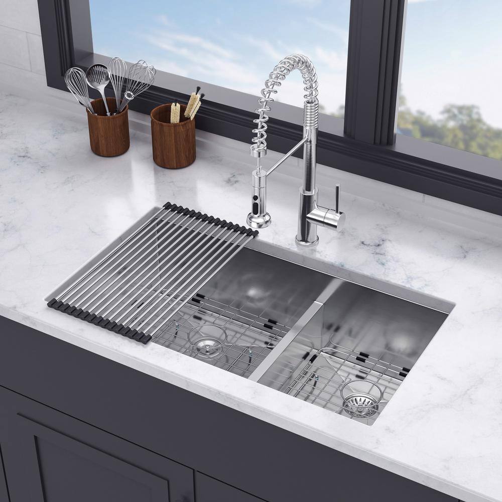30'' Stainless Steel Undermount Double Bowl Kitchen Sink
