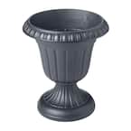 Traditional 10 in. x 12 in. Gray Plastic Urn
