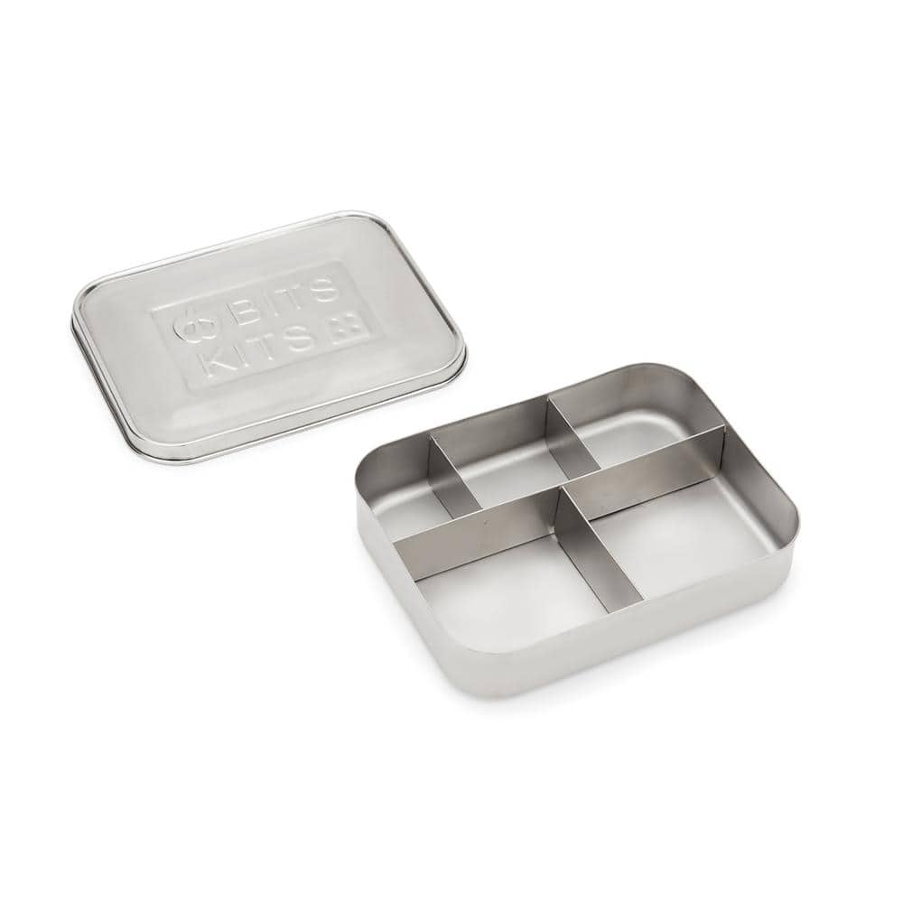 2 Sections Snack Container Stainless Steel by Bits Kits - Ladyfingers  Letterpress
