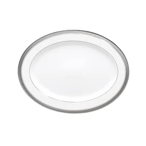 Crestwood Platinum 14 in. (Platinum) Porcelain Oval Platter