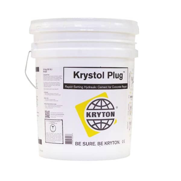 Krystol Plug 55 lbs. of Rapid Setting Concrete Repair Hydraulic Cement in Grey