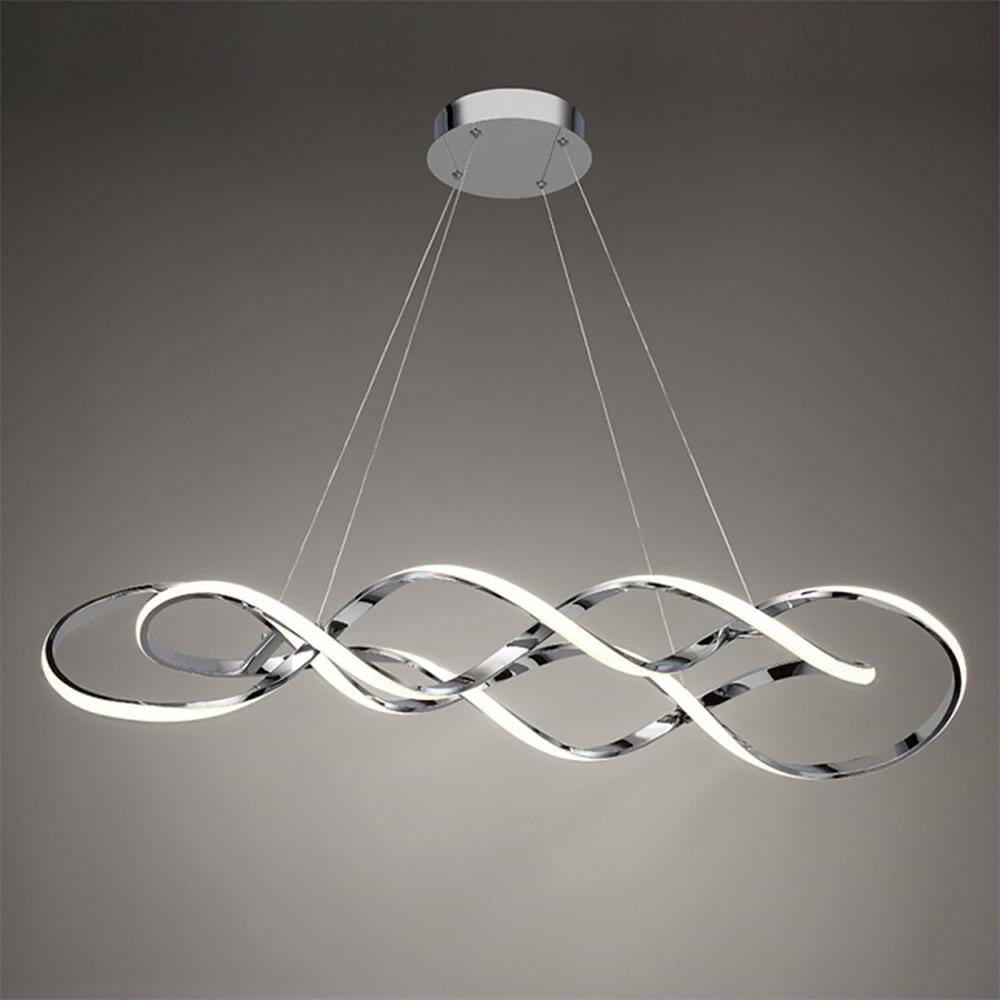 Elysian Chrome 39" LED Pendant with Frosted Diffuser - Indoor/Outdoor