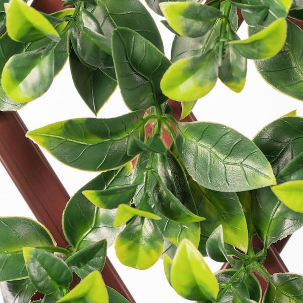 Vigoro 36 in. H x 72 in. W Golden Artificial Gardenia Leaves PVC