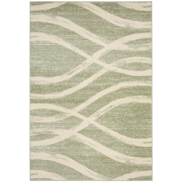 SAFAVIEH Adirondack Sage/Cream 5 ft. x 8 ft. Waves Area Rug