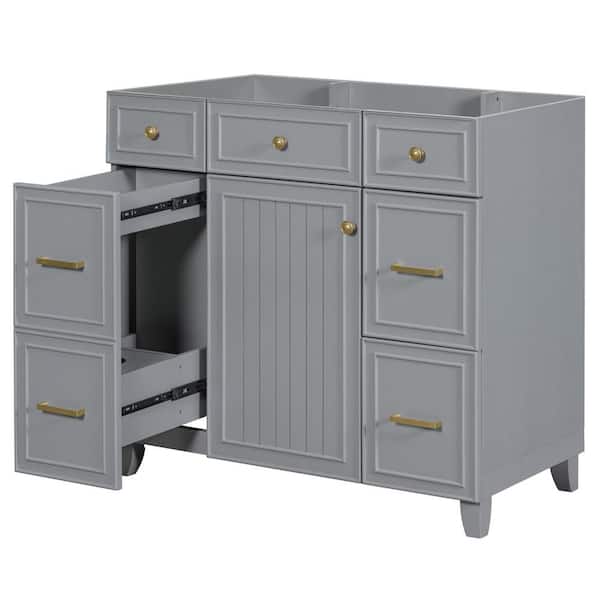 Nestfair 35.4 in. W x 16.65 in. D x 33.3 in. H Bath Vanity Cabinet without Top in Gray