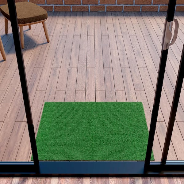 Ottomanson Turf Collection Waterproof Solid Grass 22x30 Indoor