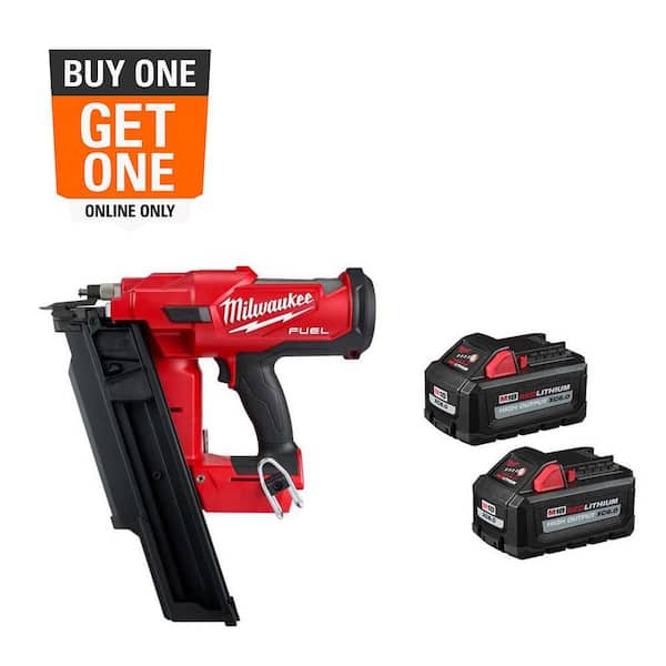 M18 FUEL 3-1/2 in. 18-Volt 21-Degree Lithium-Ion Brushless Cordless Framing Nailer w/2-Pack of 6.0ah Batteries