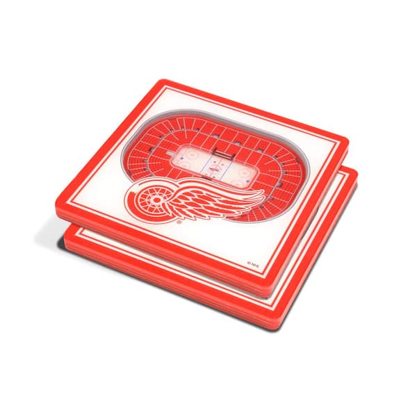 YouTheFan NHL Detroit Red Wings 3D StadiumViews Coasters