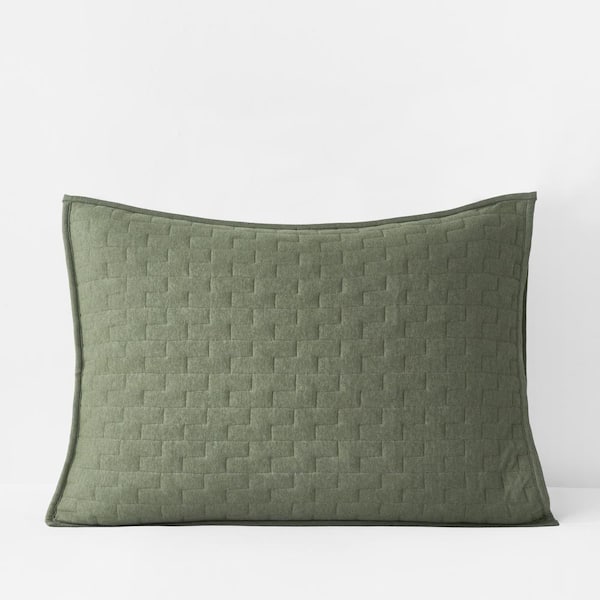 The Company Store Air Layer Green Cotton Blend Standard Sham