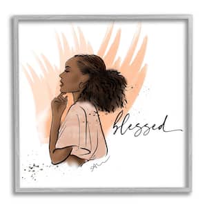 Blessed Woman Portrait Design by Alison Petrie Framed People Art Print 24 in. x 24 in.