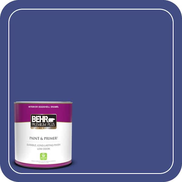 BEHR PREMIUM PLUS 1 qt. #MQ5-48 Boudoir Blue Eggshell Enamel Low Odor Interior Paint & Primer