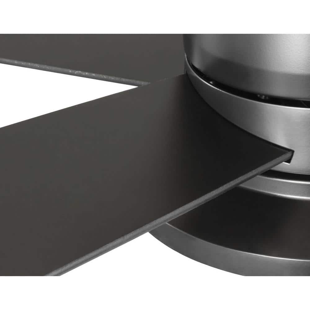 Tarsus 52" Matte Black Ceiling Fan with LED Light and Remote