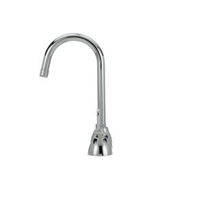 AquaSpec Widespread Gooseneck Faucet, 5 3/8 in. Spout, 2.2 GPM Pressure-Compensating Aerator, 4 in. Wrist Blade Handles