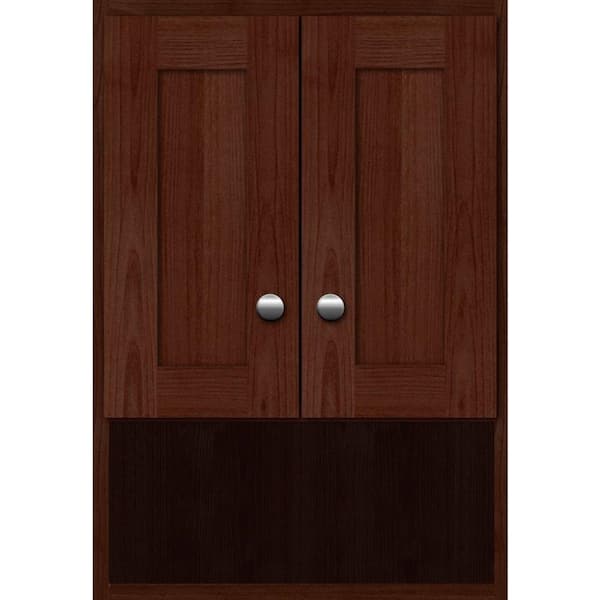 Simplicity by Strasser Ultraline 24 in. W x 8.5 in. D x 26 in. H Simplicity Wall Cabinet/Toilet Topper/Over the John in Dark Alder