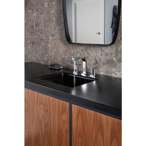 Parallel Double Handle 1.2 Gpm Widespread Bathroom Sink Faucet in Vibrant Brushed Moderne Brass