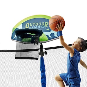 Machrus Trampoline Basketball Hoop w/Ball and Pump - Attach Inside or Outside Trampoline
