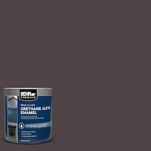1 qt. #N110-7 Black Garnet Semi-Gloss Enamel Urethane Alkyd Interior/Exterior Paint