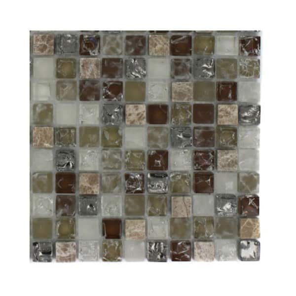 Ivy Hill Tile Helter Skelter 3 in. x 6 in. x 8 mm Mixed Materials Mosaic Floor and Wall Tile Sample
