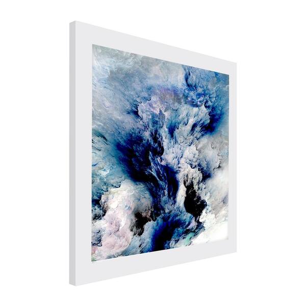 Gallery-Grade Modern Soft Tones White Framed Acrylic Abstract Statement  Wall Art 48 in. x 48 in. 02_028_48x48_W - The Home Depot