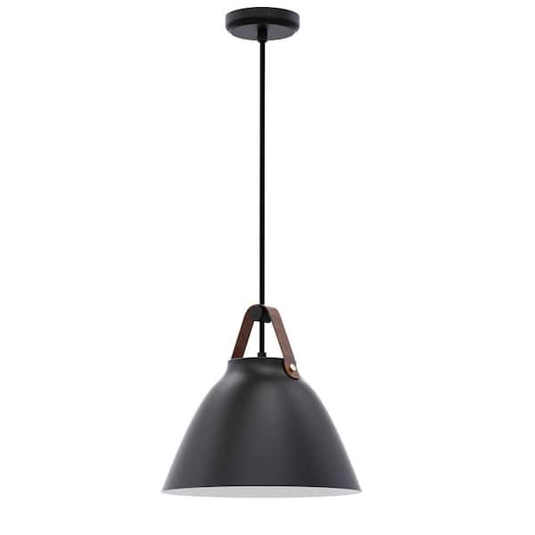 Tuxford 1-Light 12.25 in. Matte Black Plug and Play Pendant with SkyPlug