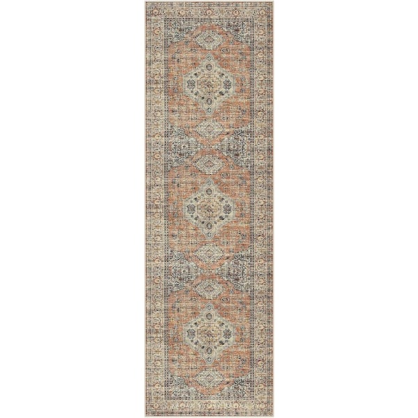 Multi-Colored 2. 5 ft. x 8 ft. Oriental Washable Rug Runners for Hallways