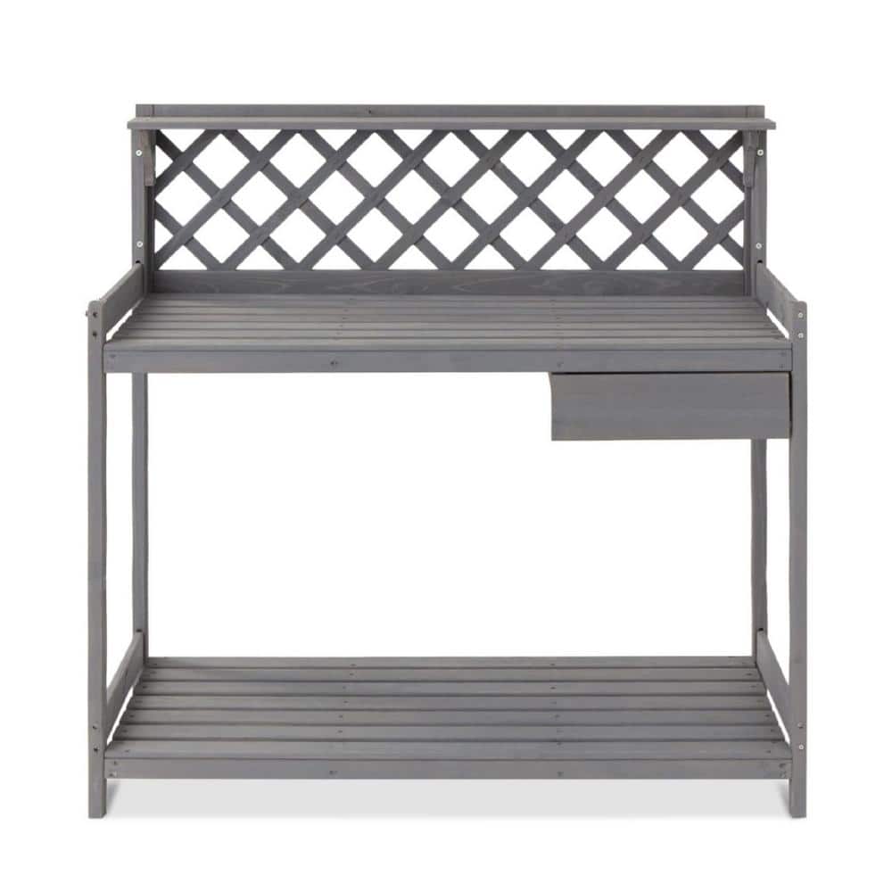 44 in. (L) x 20 in. (W) x 45 in. (H) Outdoor Garden Potting Bench, Wooden W